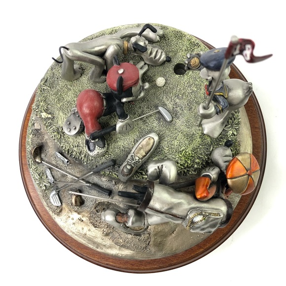 Chilmark Pewter DISNEY Comic Capers FOURSOME FOLLIES Sculpture Made In USA READ! - Picture 5 of 13